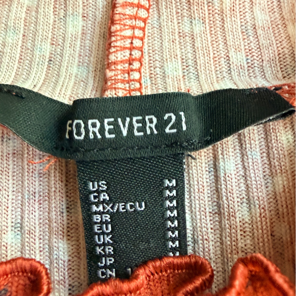 Forever 21 Red Mini Dress with White Dot Print - Picture 2 of 3